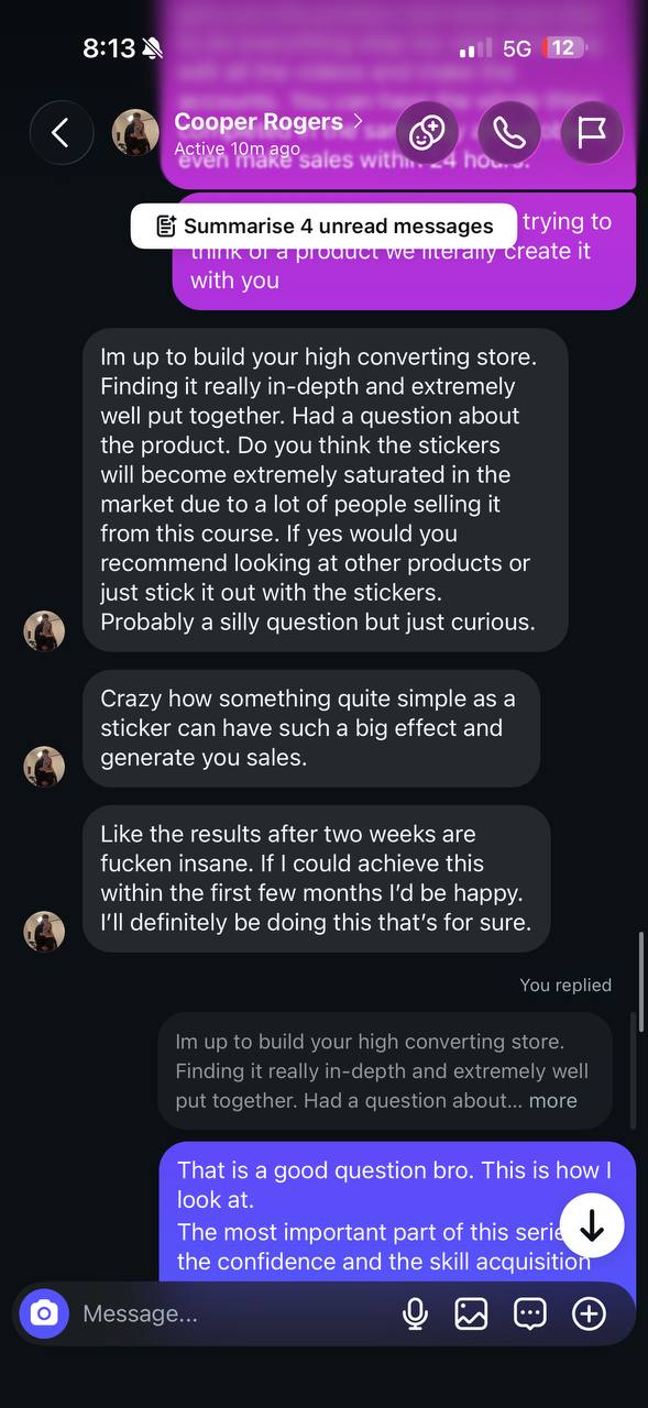 Student win - in-depth training feedback