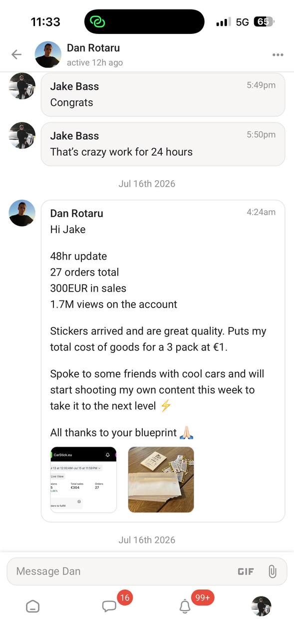 Student result - 27 orders and 300 EUR in 48 hours